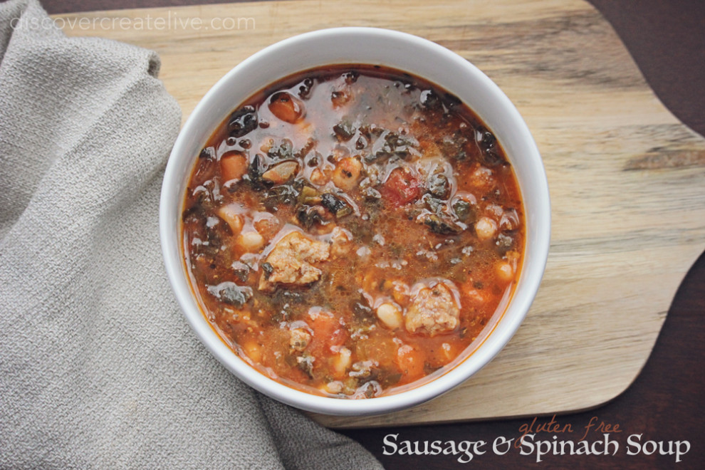 Sausage and Spinach Soup