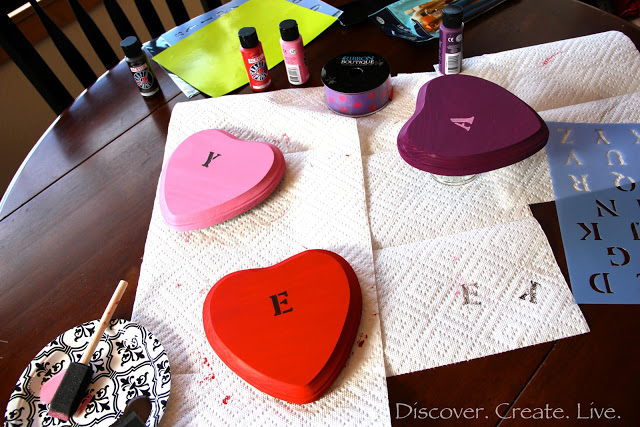 DIY Valentine’s Name Hearts