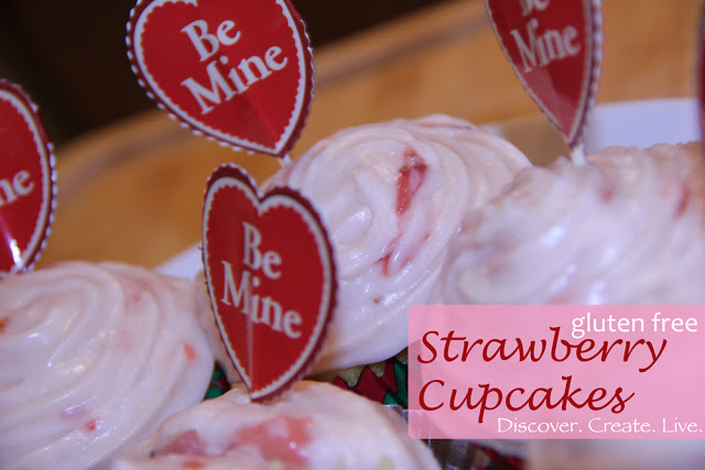 “Be Mine” Strawberry Cupcakes