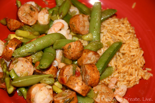 Gluten Free Shrimp & Sausage Jambalaya Stir-Fry