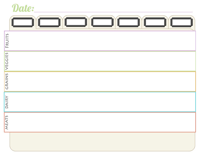 Graphic Monday: Shopping List/ Meal Planning Guide