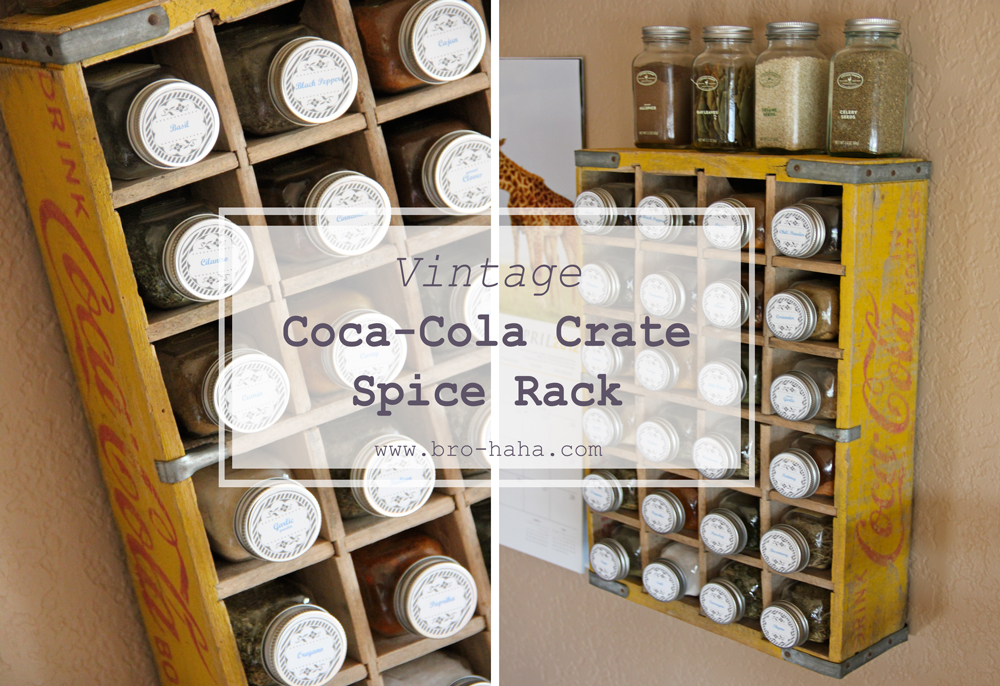 Vintage Coca-Cola Crate Spice Rack