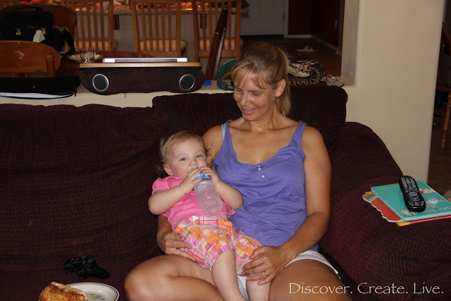 relaxing with Grandma Deb