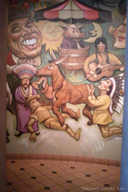 interesting mural at Abuela's restaraunt