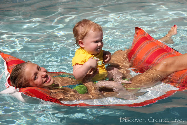 swimming with Aunt Holly