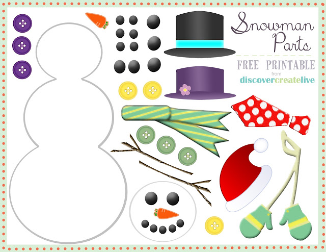 Graphic Monday: Snowman Parts Assembly