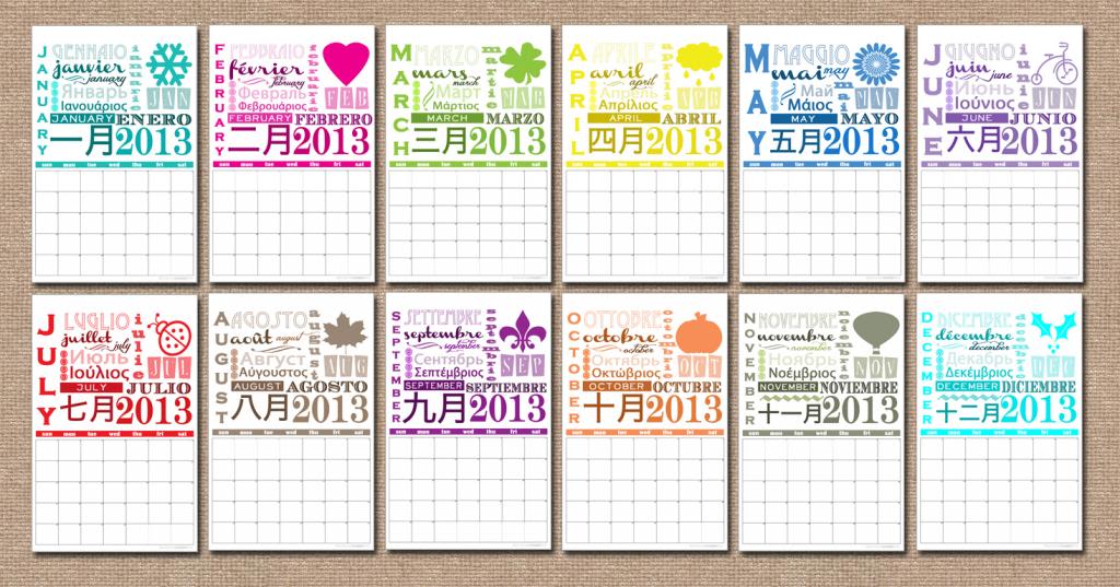 Graphic Monday: 2013 Multilingual Calendar