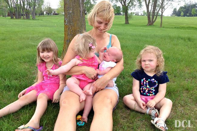 grandma with all her girls