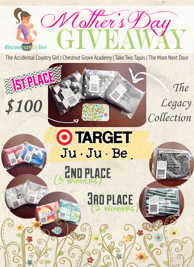 Mother's Day Give Away: $100 Target Gift Card + Ju-Ju-Be! {6 Prizes
Total!}