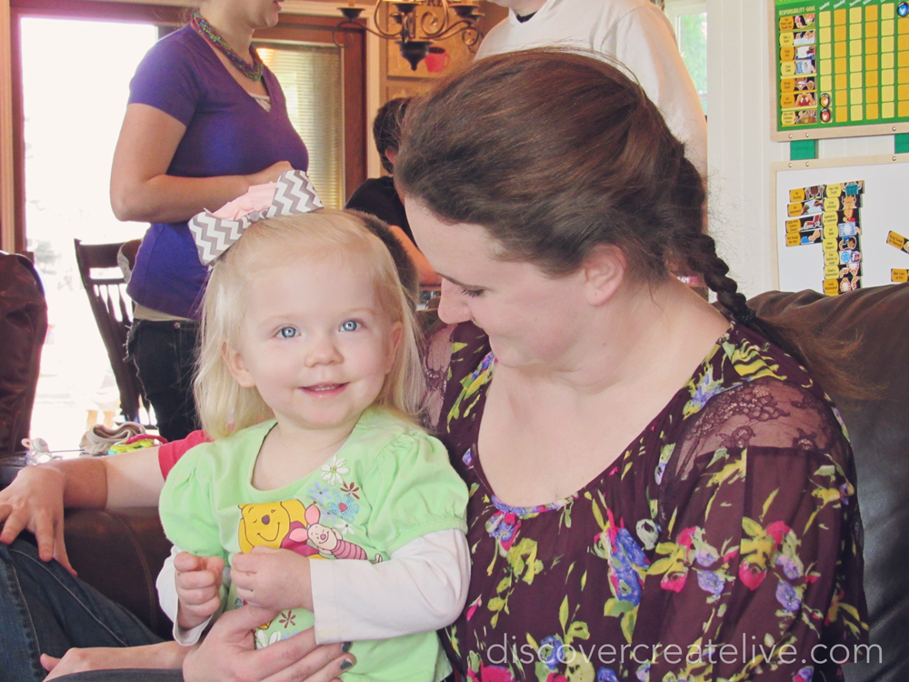 Aunt Jaci helping open presents!