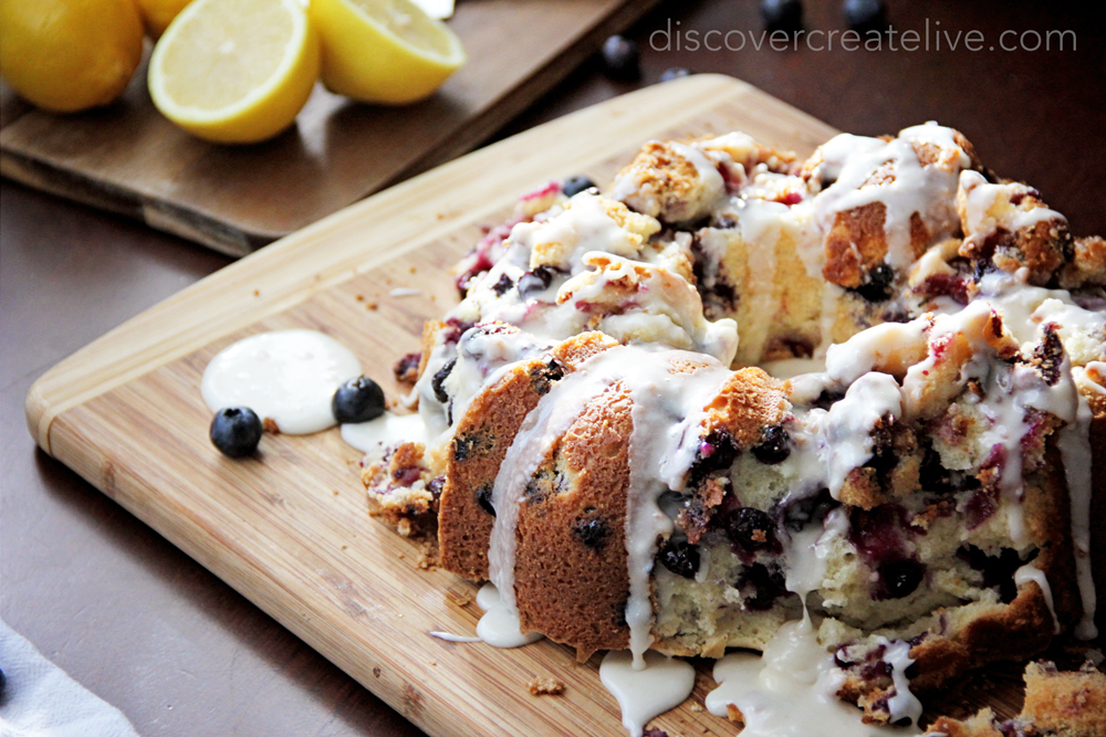 Gluten Free Lemon Blueberry Bundt Cake