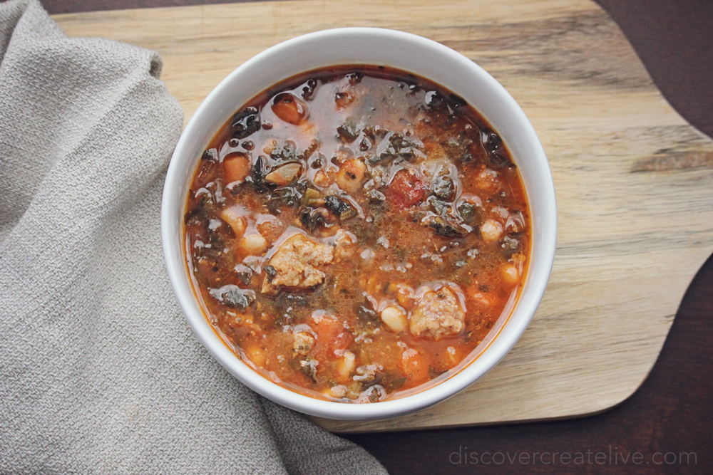 Gluten Free {Crockpot} Sausage & Spinach Soup